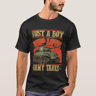 Alleen een jongen die van het leger houdt, tast ee t-shirt