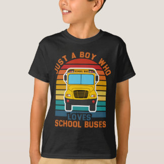 Alleen een jongen die van schoolbussen houdt, Scho T-shirt