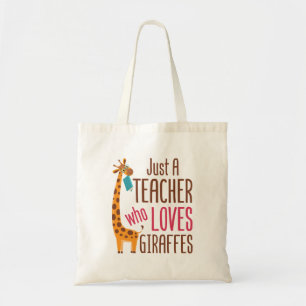 Alleen een leraar die van Giraffe Giraffe Lover ho Tote Bag