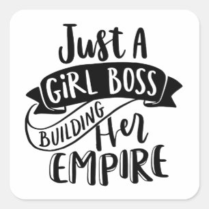 Alleen een meisje boss bouwt haar imperiale sticke vierkante sticker