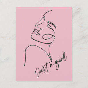 ALLEEN EEN MEISJE BRIEFKAART