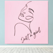 ALLEEN EEN MEISJE CANVAS AFDRUK (Insitu (Houten vloer))