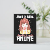 Alleen een meisje dat echt van Anime houdt Briefkaart (Staand voorkant)