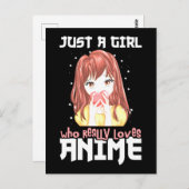 Alleen een meisje dat echt van Anime houdt Briefkaart (Voorkant / Achterkant)
