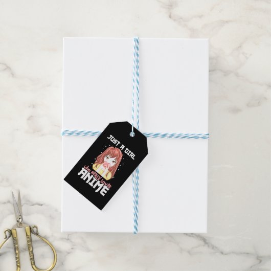 Alleen een meisje dat echt van Anime houdt Cadeaulabel (Met Touw)