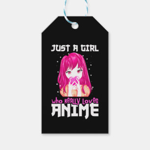 Alleen een meisje dat echt van Anime houdt Cadeaulabel