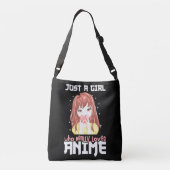 Alleen een meisje dat echt van Anime houdt Crossbody Tas (Achterkant)