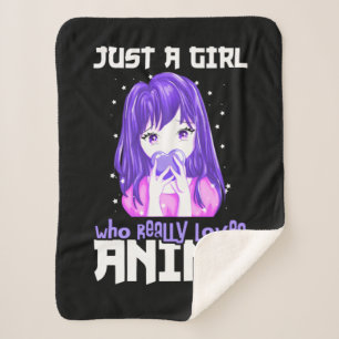 Alleen een meisje dat echt van Anime houdt in Paar Sherpa Deken