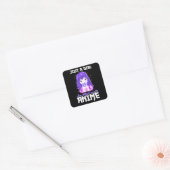 Alleen een meisje dat echt van Anime houdt in Paar Vierkante Sticker (Envelop)
