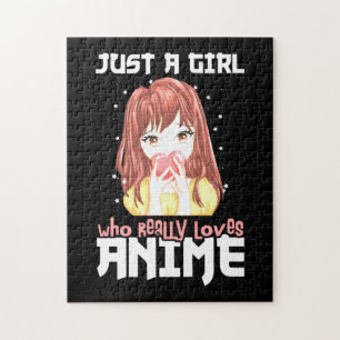 Alleen een meisje dat echt van Anime houdt Legpuzzel