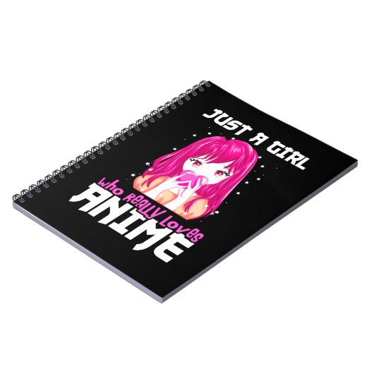 Alleen een meisje dat echt van Anime houdt Notitieboek (Linkerzijde)