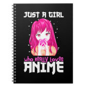 Alleen een meisje dat echt van Anime houdt Notitieboek (Voorkant)