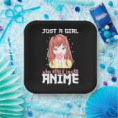 Alleen een meisje dat echt van Anime houdt Papieren Bordje (Feest)