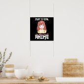 Alleen een meisje dat echt van Anime houdt Poster (Keuken)