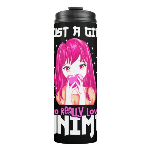 Alleen een meisje dat echt van Anime houdt Thermosbeker (Voorkant)