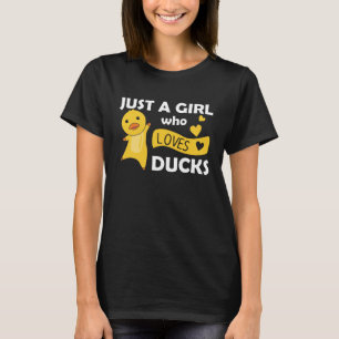 Alleen een meisje dat gek is op eenden - een klap  t-shirt