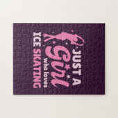 Alleen een meisje dat houdt van ijsschaatsen legpuzzel (Horizontaal)