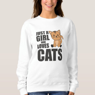 Alleen een meisje dat houdt van katten die katten trui