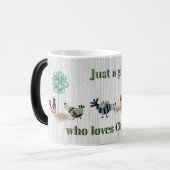 Alleen een meisje dat houdt van kippen country Fol Magische Mok (Voorkant links)