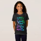 Alleen een meisje dat houdt van Reptiles Lizard Wa T-shirt (Voorkant volledig)