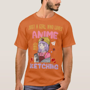 Alleen een meisje dat van Anime houdt en Japan ket T-shirt