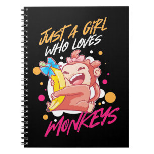 Alleen een meisje dat van apen houdt notitieboek