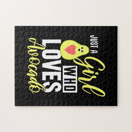 Alleen een meisje dat van Avocado houdt Legpuzzel (Horizontaal)