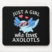 Alleen een meisje dat van Axolotls houdt, laat Kaw Muismat (Voorkant)