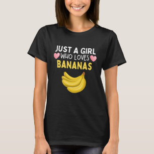 Alleen Een Meisje Dat Van Bananen Houdt T-shirt Sc