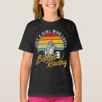 Alleen een meisje dat van Barrel Racing Horse Ridi