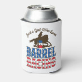 Alleen een meisje dat van Barrel Racing houdt Blikjeskoeler (Blikje Achterkant)