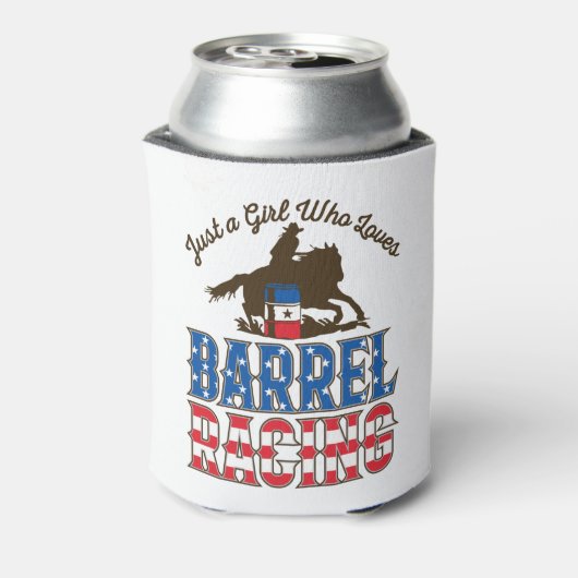 Alleen een meisje dat van Barrel Racing houdt Blikjeskoeler (Blikje Achterkant)