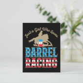 Alleen een meisje dat van Barrel Racing houdt Briefkaart (Staand voorkant)