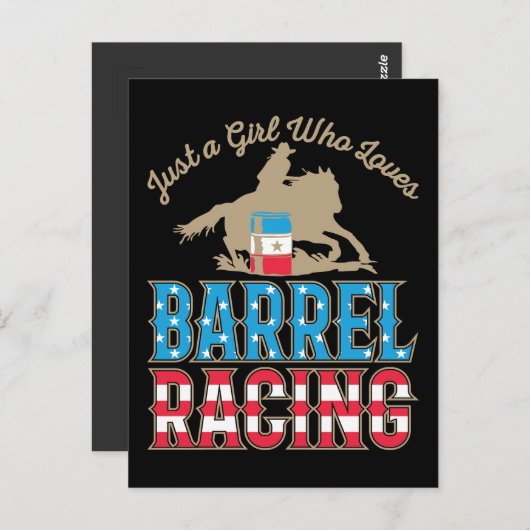 Alleen een meisje dat van Barrel Racing houdt Briefkaart (Voorkant / Achterkant)