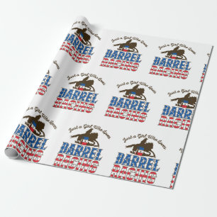 Alleen een meisje dat van Barrel Racing houdt Cadeaupapier