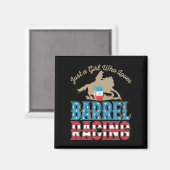 Alleen een meisje dat van Barrel Racing houdt Magneet (Voorkant / Achterkant)