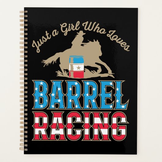 Alleen een meisje dat van Barrel Racing houdt Planner (Voorkant)