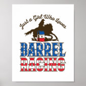 Alleen een meisje dat van Barrel Racing houdt Poster (Voorkant)