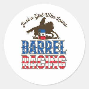 Alleen een meisje dat van Barrel Racing houdt Ronde Sticker