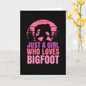 Alleen een meisje dat van Bigfoot Sasquatch houdt Kaart (Gele Bloem)