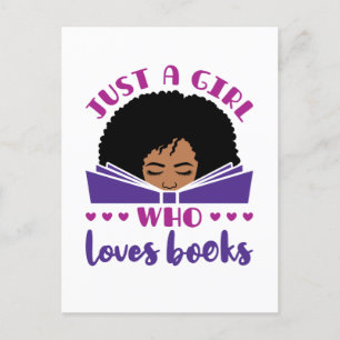 Alleen een meisje dat van Boeken-Amerikaan houdt Briefkaart