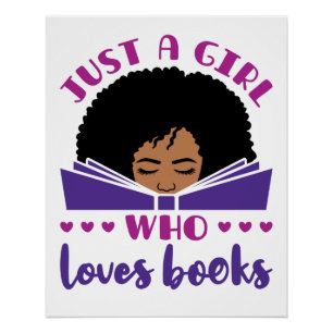 Alleen een meisje dat van Boeken-Amerikaan houdt Perfect Poster