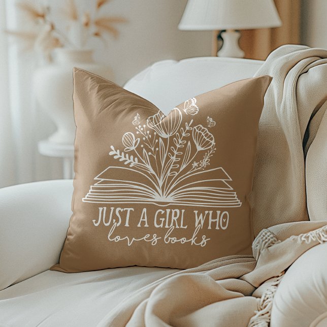 Alleen een meisje dat van boeken houdt kussen (Just a girl who loves books? Snuggle up with this cozy pillow, perfect for your reading adventures!)