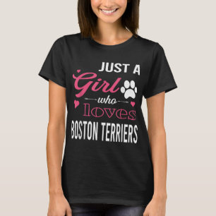 Alleen een meisje dat van BOSTON-TERRIERS houdt, v T-shirt