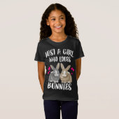 Alleen een meisje dat van Bunnies houdt | Bunny Lo T-shirt (Voorkant volledig)