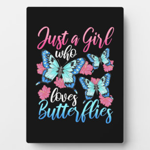 Alleen een meisje dat van Butterflies houdt Fotoplaat