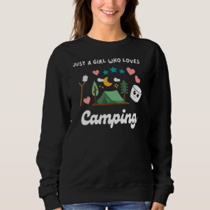 Alleen een meisje dat van Camping Cute Bossen houd Trui