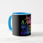 Alleen een meisje dat van Camping houdt Mok (Voorkant links)