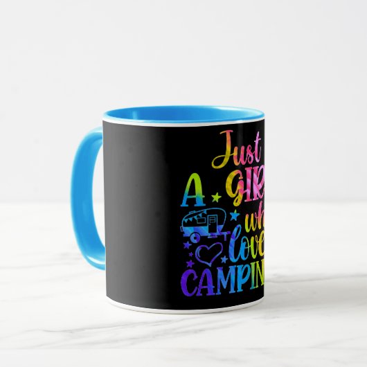 Alleen een meisje dat van Camping houdt Mok (Voorkant links)