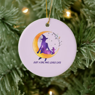 Alleen een meisje dat van Cat houdt Keramisch Ornament
